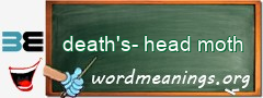 WordMeaning blackboard for death's-head moth